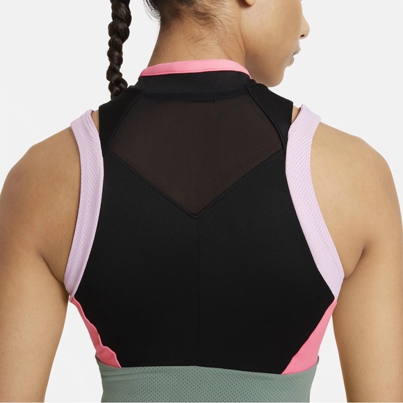 NWT RARE PINK GREEN BLACK Jordan Heatwave Women's Crop Top XS - Picture 3 of 6